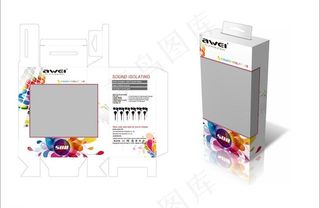 音乐耳机包装图片模板下载