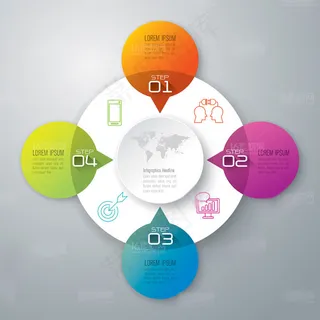 时尚商务信息统计图表设计矢量素材