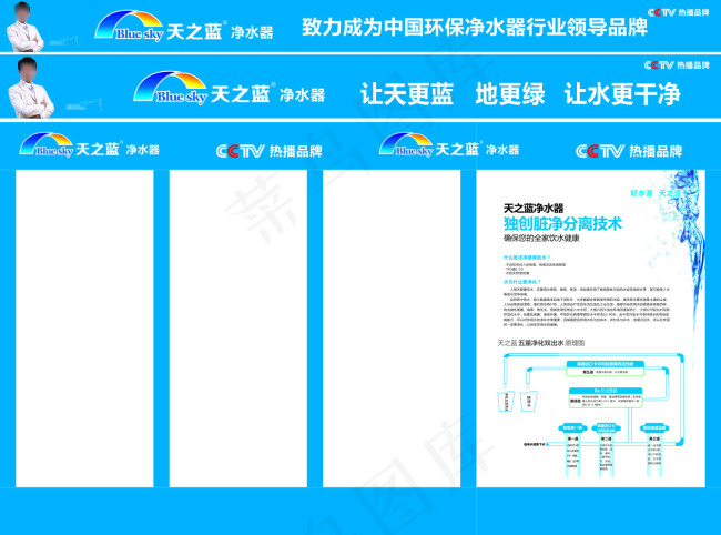 天之蓝净水器CCTV水花一滴水净化...cdr矢量模版下载
