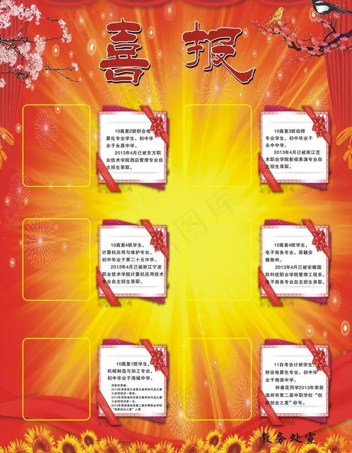 喜报图片cdr矢量模版下载