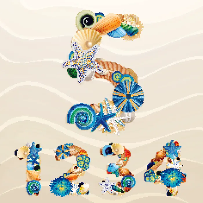 海洋主题创意字体矢量素材8eps,ai矢量模版下载