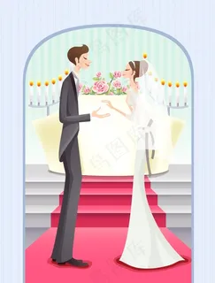浪漫婚纱矢量 浪漫婚纱矢量
