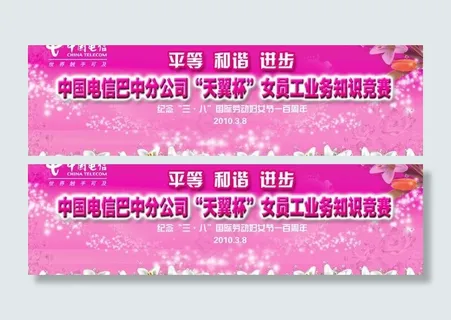 3 8节电信背景图片