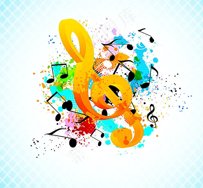 音乐符号背景eps,ai矢量模版下载
