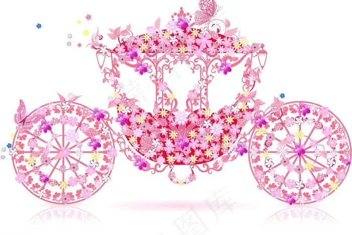 唯美欧式花车图片ai矢量模版下载