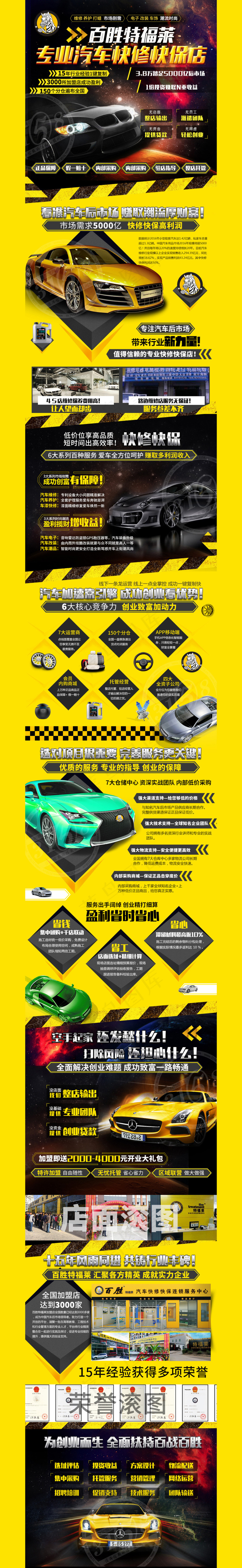 时尚汽车维修类招商页