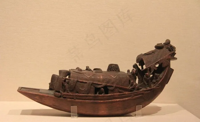木雕 船图片