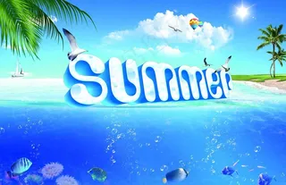 清爽夏日海景图片