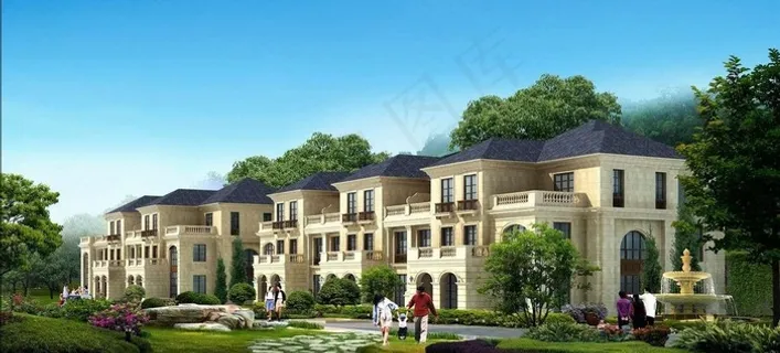 园林别墅景观图片