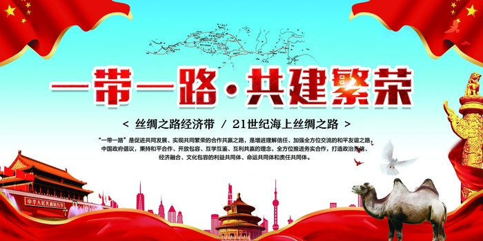 一带一路创意宣传展板设计
