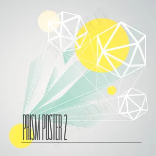 多边立体线条矢量图