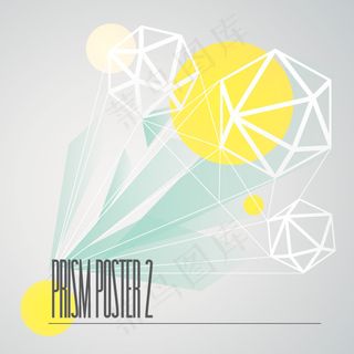 多边立体线条矢量图