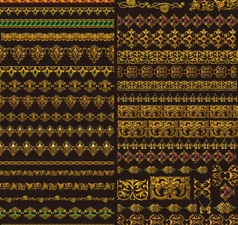 金色复古欧式花边图片