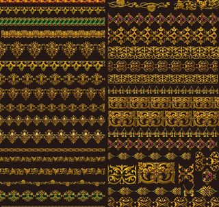 金色复古欧式花边图片
