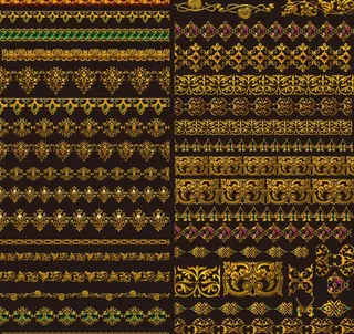 金色复古欧式花边图片