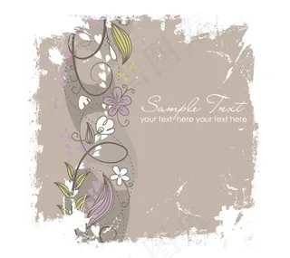 清新插画背景05-矢量素材