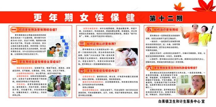 更年期女性保健展板