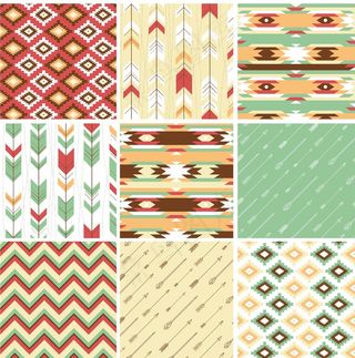 无缝管的几何图案在阿兹特克风格适合...