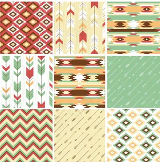 无缝管的几何图案在阿兹特克风格适合...