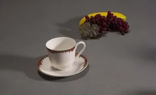 欧式陶瓷花边咖啡杯图片