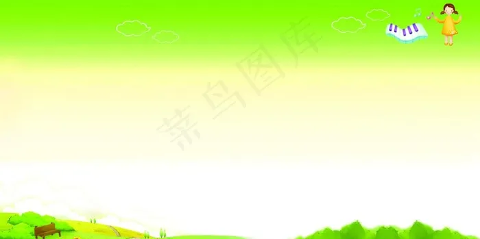 幼儿园卡通展板背景图片