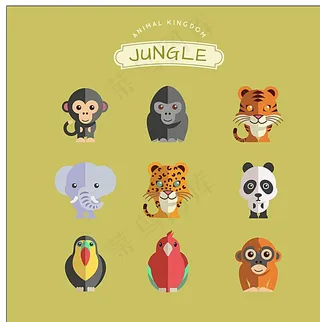 扁平化动物图片