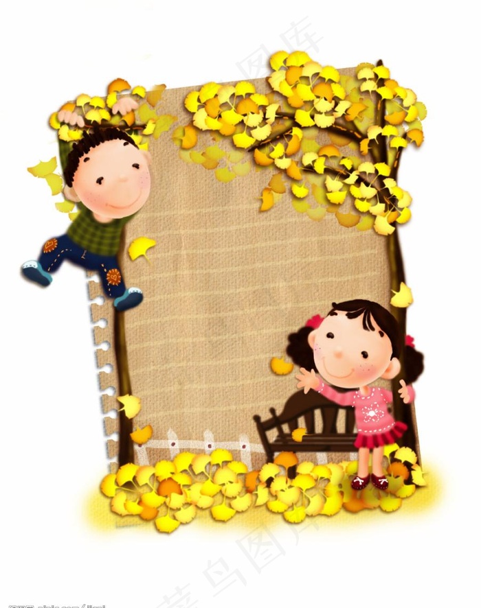 人物写真ps素材_卡通儿童相框图片