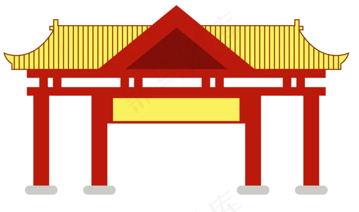 新年门楼海报素材png(1920X4927(DPI:300))psd模版下载