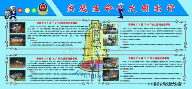 关爱生命 文明出行psd模版下载