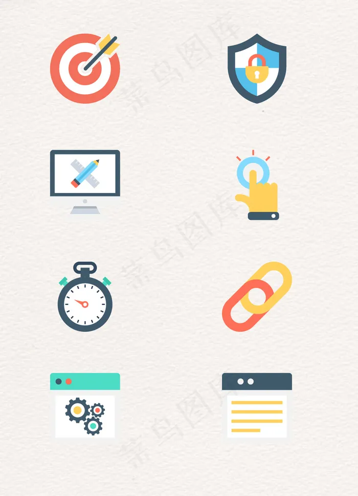 扁平SEO优化技巧图标下载eps,ai矢量模版下载