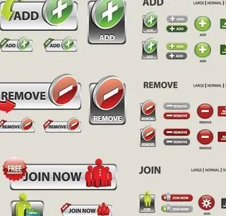 网页下载按钮矢量素材