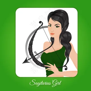 射手座的女孩插画