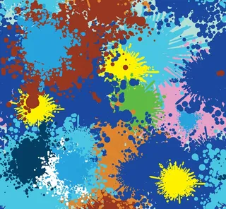 油漆污渍无缝背景矢量无痕-所有形状...