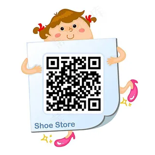 小女孩个性二维码
