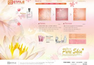 美容护肤网站模板图片