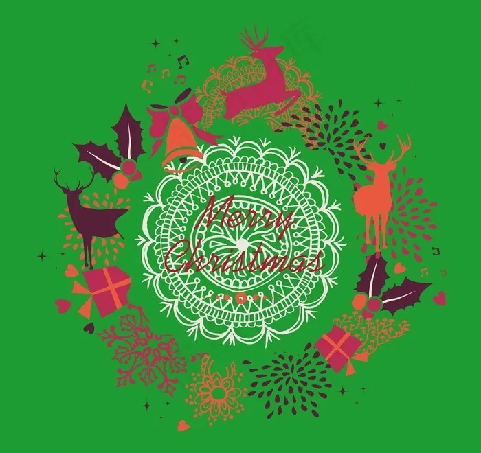 花环图片ai矢量模版下载