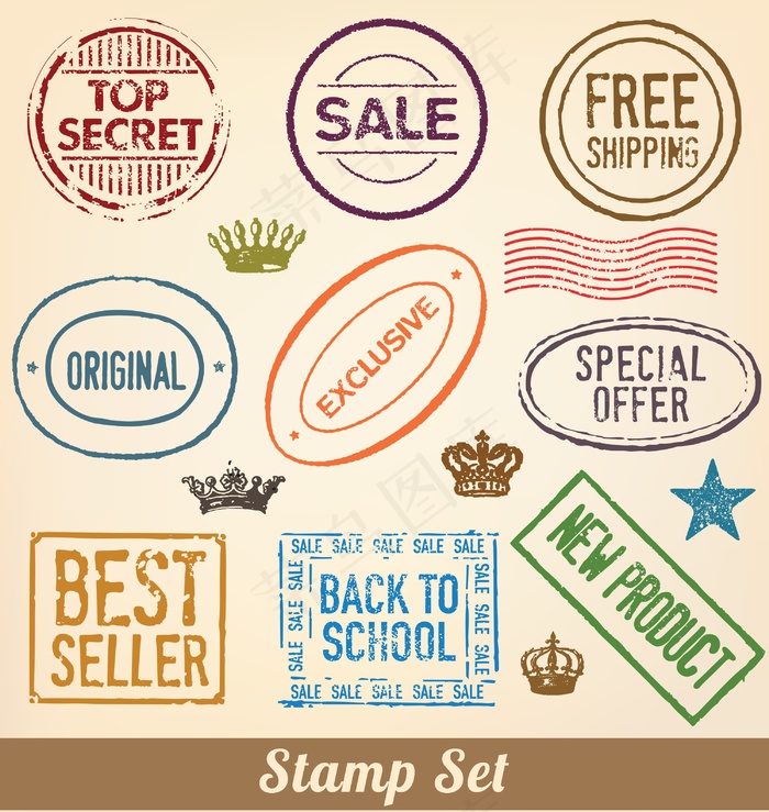 复古的优质标签