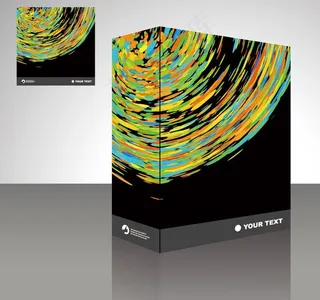 墨迹动感线条 包装盒设计图片