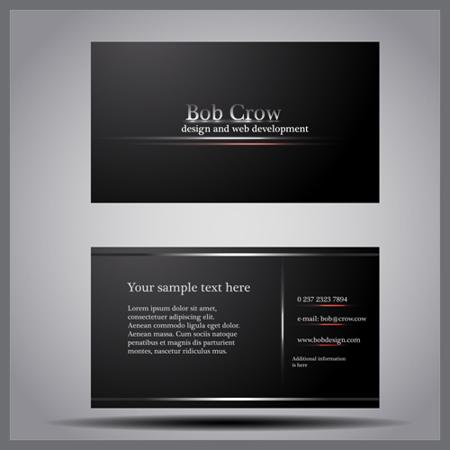 黑白色等企业商务名片