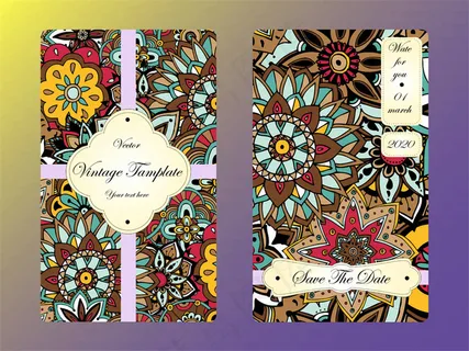 婚礼请柬背景花纹图片