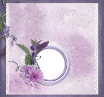 花朵花藤相框图片