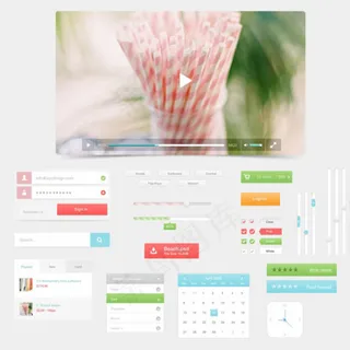 清新风格UI设计源文件psd素材