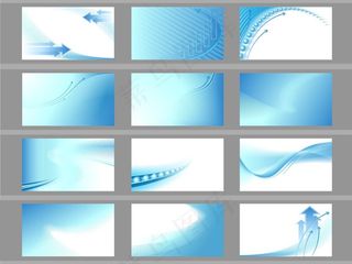 蓝色动感线条箭头 名片卡片图片