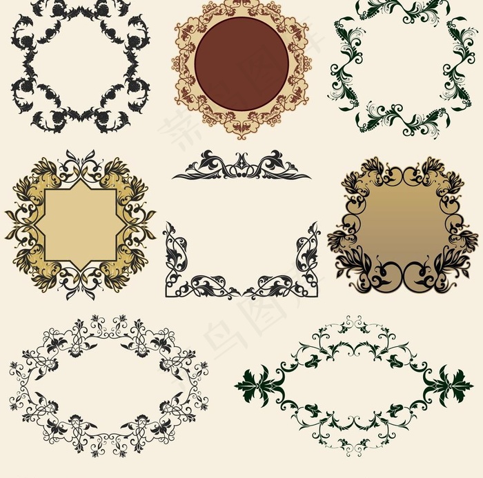 欧式花纹背景图片