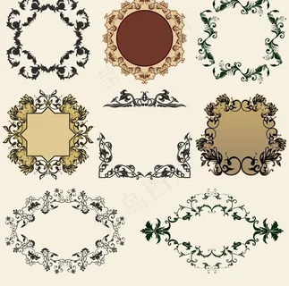 欧式花纹背景图片