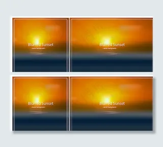 模糊日落矢量背景图片