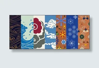 日本传统图案矢量素材