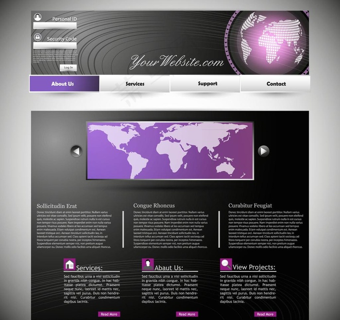 商务网站设计素材图片