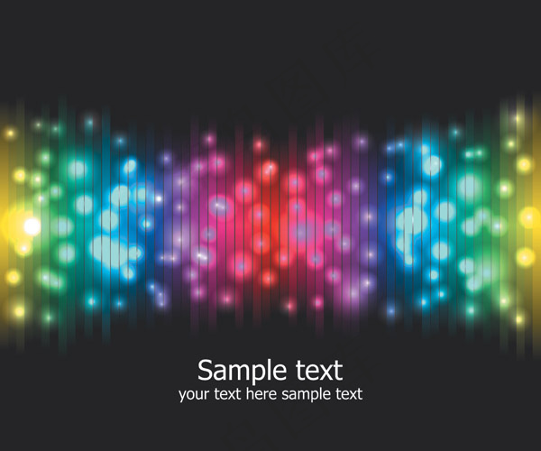 炫彩光效背景矢量素材