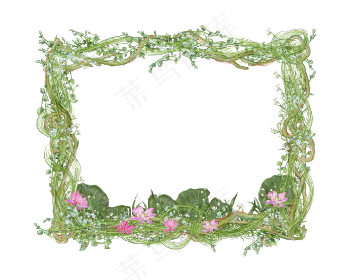 花草边框 PSD